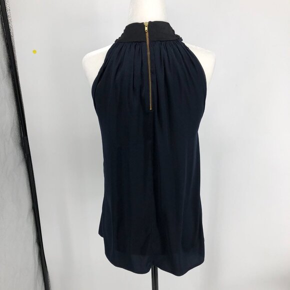 A.L.C. Two-tone navy halter top with black  collar size M - Picture 2 of 8
